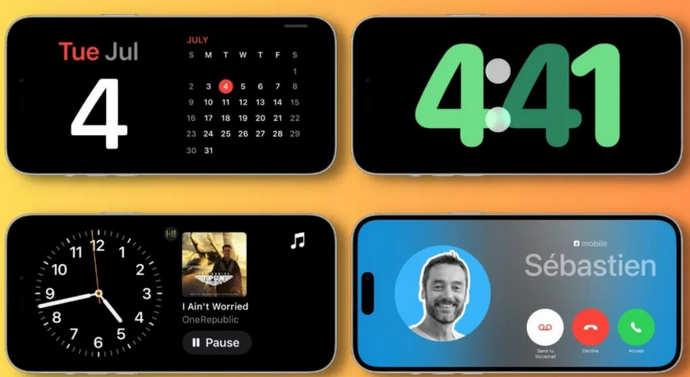 广西苹果手机维修分享iOS17横屏充电待机显示有什么好处 