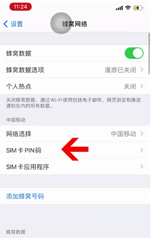 广西苹果14维修网分享如何给iPhone14的SIM卡设置密码 