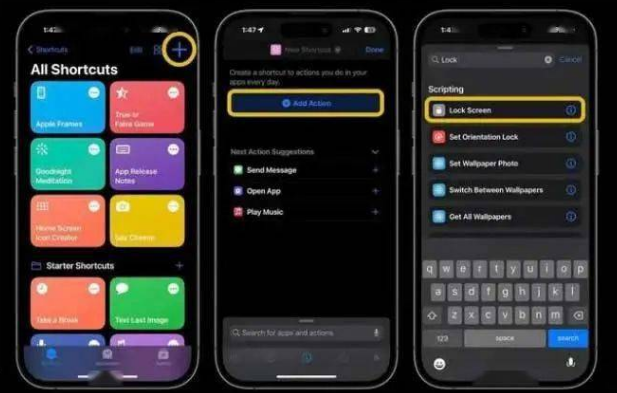 广西苹果14锁屏维修店分享iPhone14升级iOS16.4后如何创建锁屏快捷方式 