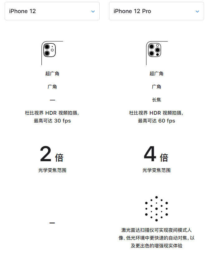 广西苹果手机维修分享苹果 iPhone 12 与 iPhone 12 Pro 选哪款 